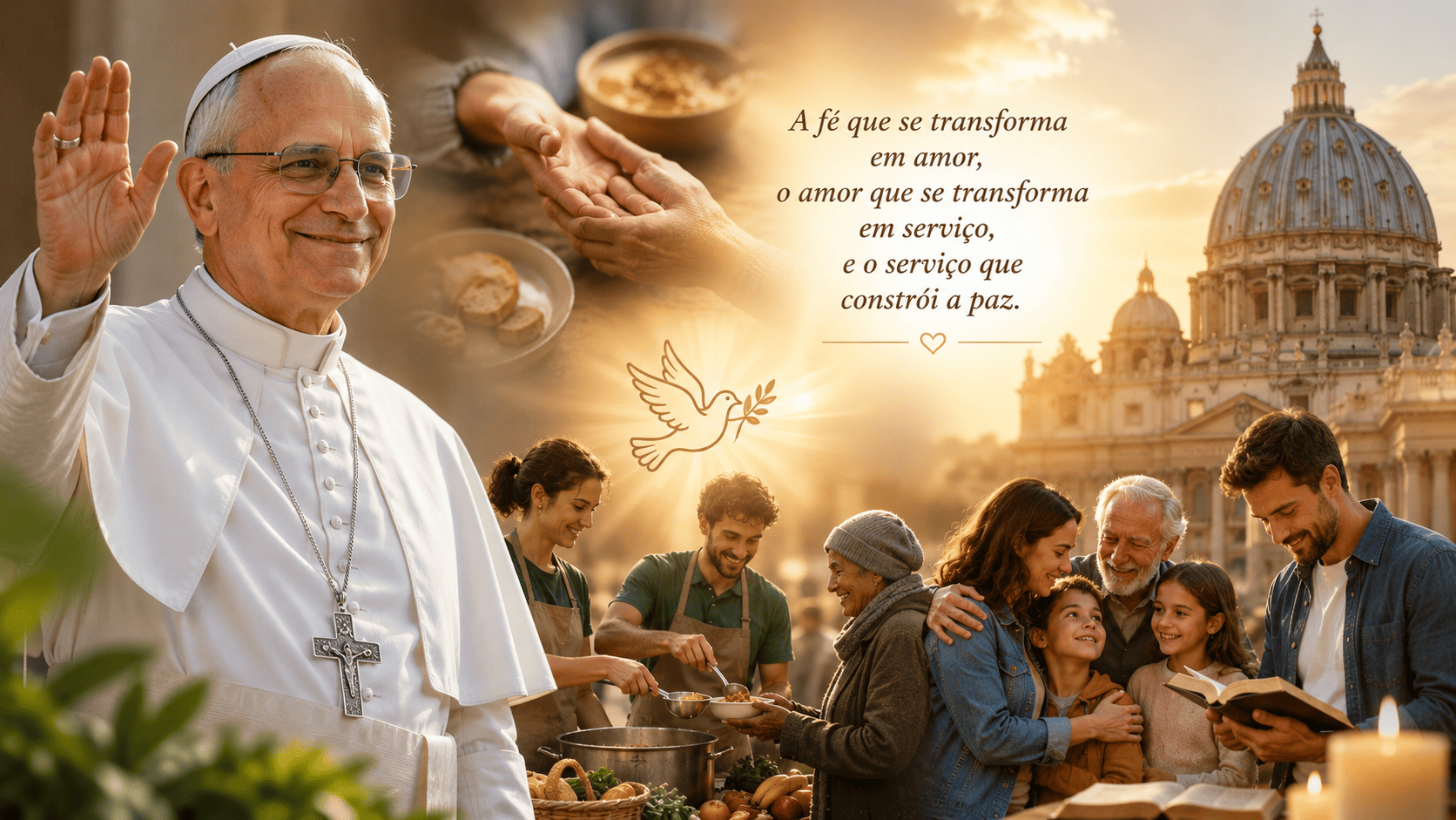 Papa Leão XIV: uma Igreja que acolhe, cuida e promove a paz